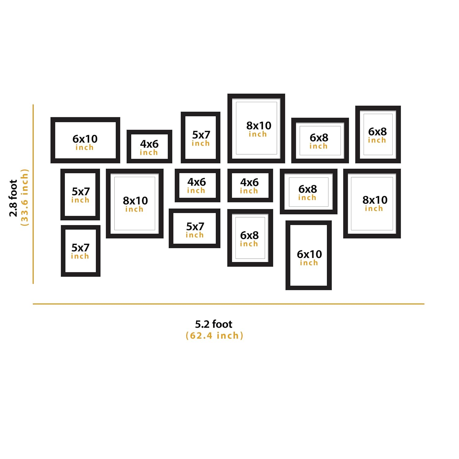 Elevate your home décor with the RSK Creations Gallery Wall Frame Set. Premium black frames, modern living room styling, and the perfect way to showcase cherished memories.