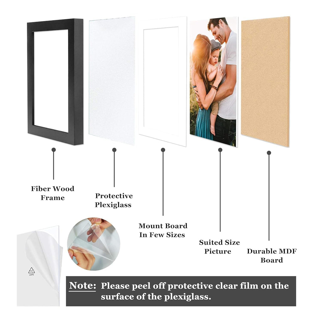 Premium black frames, modern living room styling, and the perfect way to showcase cherished memories.