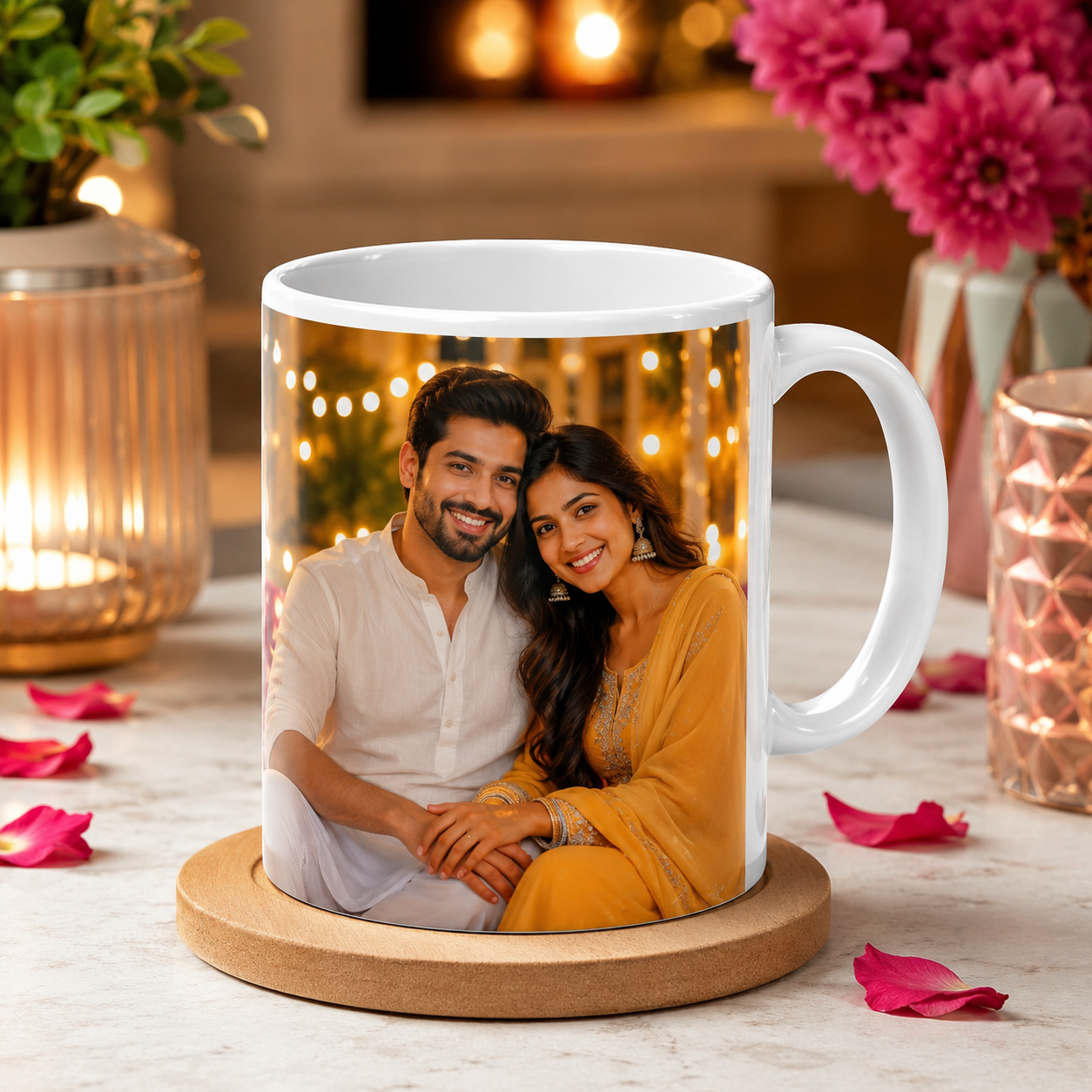 Personalized Photo Coffee Mug – Custom Couple Picture Printed Mug Gift